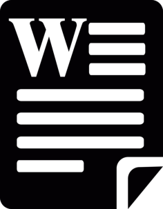 Microsoft Word File Vinyl Svg File, Free Vectors File